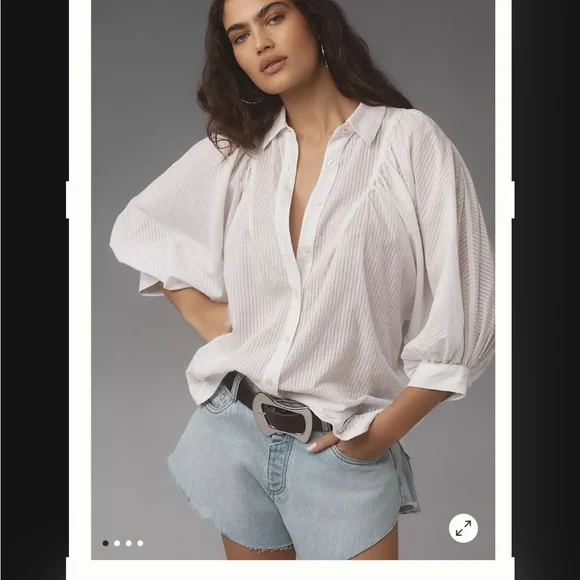 Maeve Easy Voluminous Button-down Shirt. - Picture 4 of 8